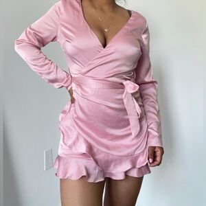 Pink Altar’d State coquette silky dress
